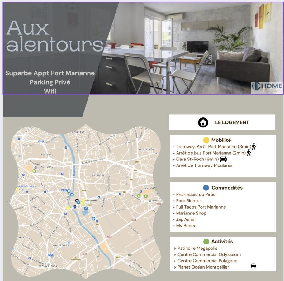 Superbe Appt Port Marianne, Parking Prive, 4 Personnes Daire Montpellier Dış mekan fotoğraf